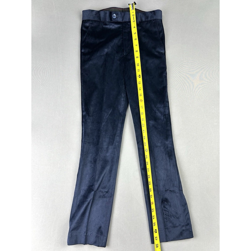 Isaac Mizrahi‎ Boys 14 SLIM Blue Velvet Suit Jacket & Pants NEW With Tags (Read) - Picture 14 of 16